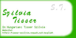 szilvia tisser business card